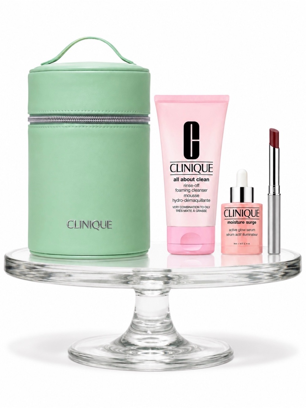 ✨ Clinique 4-Piece Skincare & Makeup Set | 3 Full-Size Products + Cosmetic bag